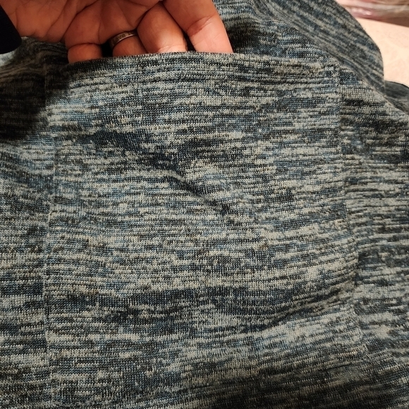 Lularoe Sarah Heathered Teal Open Front Duster Cardigan Sweater Women's Medium M - Picture 4 of 7